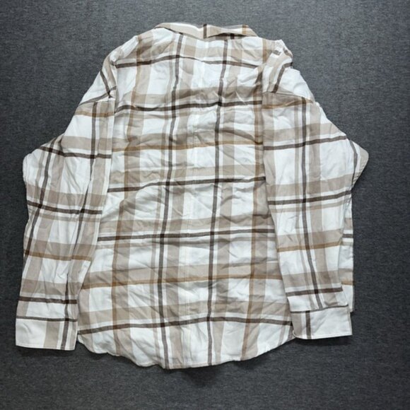 Alpine Design Women's Journey Oversize Flannel Size XXL White Harvest Plaid NWT - Picture 2 of 9